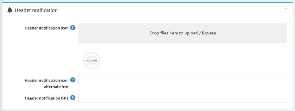 Nexico theme header notification settings